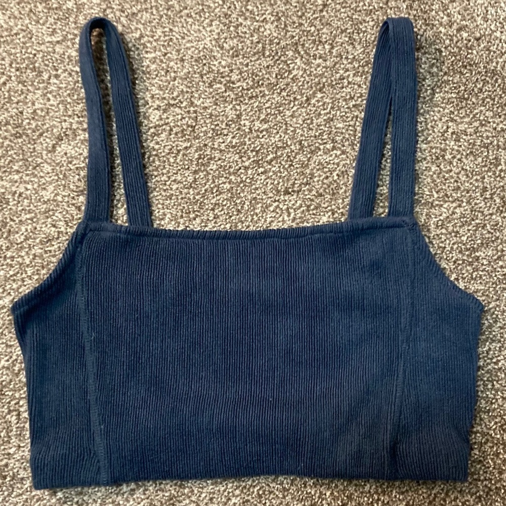 NWOT Zara Corduroy Crop Top